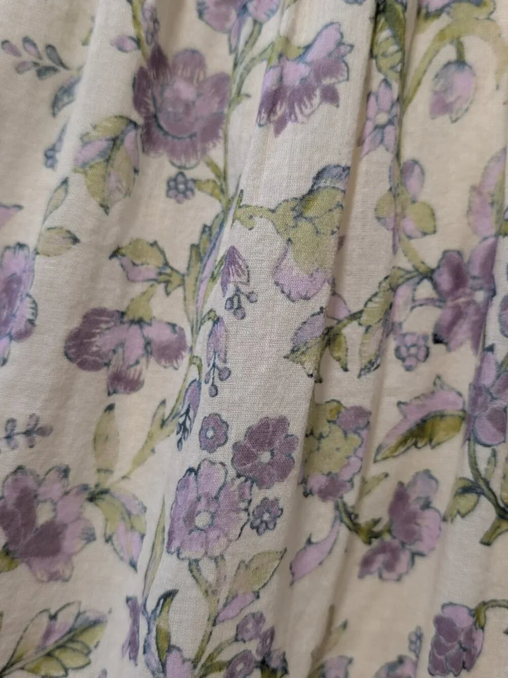 Free People Womens Sz S Endless Afternoon Purple Floral Puff Sleeves Mini Dress
